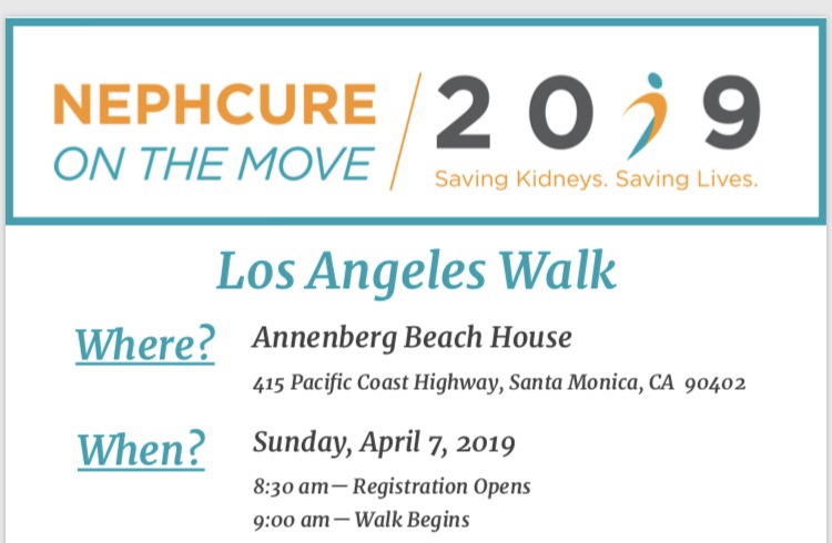 NephCure Fundraising Walk April&nbsp;2019